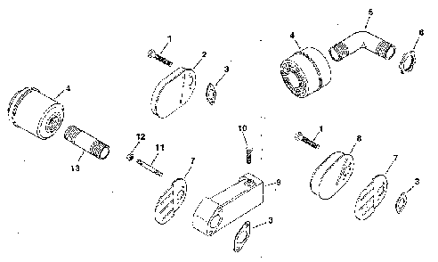 Group 12 exhaust Diagram and Parts List for MV8-301500  Kohler Engine
