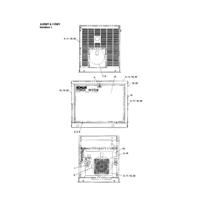 Housing And Mouting Diagram and Parts List for 85-12RES  Kohler Generator