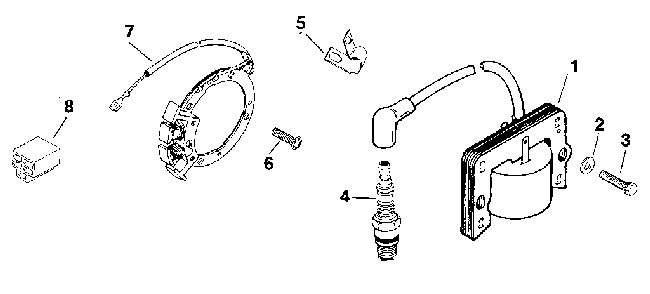 Ignition - group 18 Diagram and Parts List for M8ST-301549  Kohler Engine
