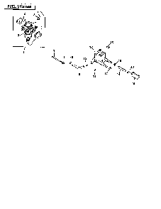 Fuel system Diagram and Parts List for CV25S-6926  Kohler Engine