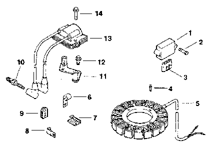 Ignition - group 18 Diagram and Parts List for MV20S-57514  Kohler Engine