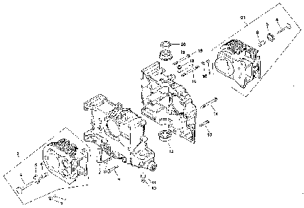Crankcase - group 7 Diagram and Parts List for MV16QS-56516  Kohler Engine