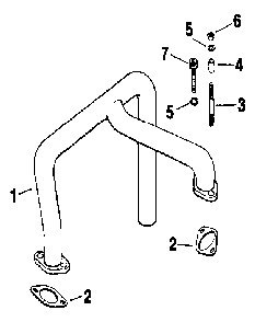 Exhaust Diagram and Parts List for M20QS-49634  Kohler Engine