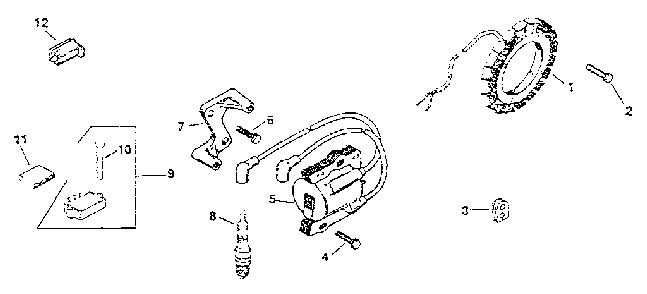 Ignition Diagram and Parts List for MV18S-24665  Kohler Engine
