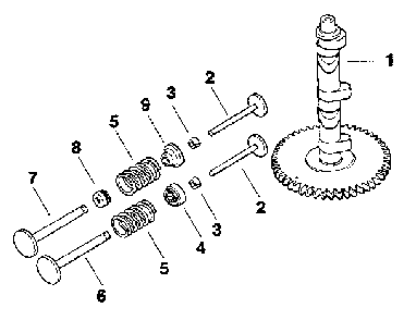 Camshaft & valves - group 4 Diagram and Parts List for MV16QS-56516  Kohler Engine