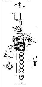 Crankcase Diagram and Parts List for CV18S-61544  Kohler Engine