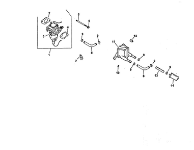 Fuel System Diagram and Parts List for CV22S-75518  Kohler Engine