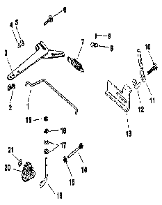 Governor Diagram and Parts List for M20QS-49634  Kohler Engine