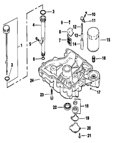 Oil Pan/Lubrication Diagram and Parts List for CV14S-PS1452  Kohler Engine