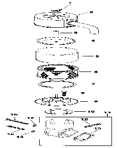 Air intake Diagram and Parts List for M20QS-49634  Kohler Engine