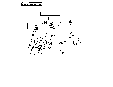 Oil pan/lubrication Diagram and Parts List for CV20S-65544  Kohler Engine