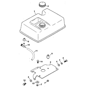 Group 15 Fuel Tank Top Tank Diagram and Parts List for MV8-301500TO301532  Kohler Engine