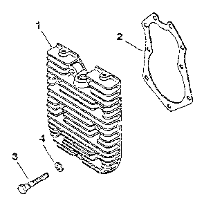 Cylinder head Diagram and Parts List for MV18S-24665  Kohler Engine
