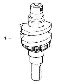 Crankshaft Diagram and Parts List for CV14S-1445  Kohler Engine