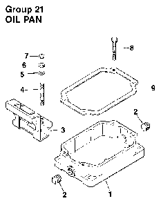 Oil pan Diagram and Parts List for M8ST-301609  Kohler Engine