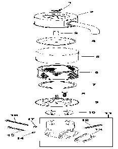 Air intake Diagram and Parts List for M20QS-49622  Kohler Engine