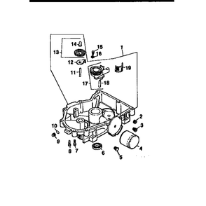 Oil Pan / Lubrication Diagram and Parts List for CV20S-65527  Kohler Engine
