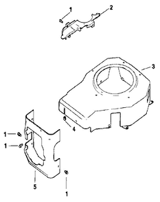 Blower Housing And Baffles Diagram and Parts List for CV14S-PS1452  Kohler Engine