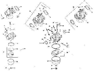 Carburetor - group 5 Diagram and Parts List for M8ST-301548  Kohler Engine