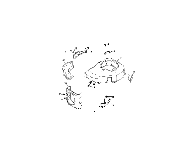 Blower housing and baffles Diagram and Parts List for CV15S-PS41567  Kohler Engine