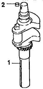 Crankshaft Diagram and Parts List for CV22S-PS67515  Kohler Engine