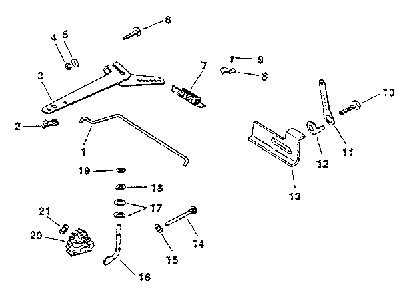 Governor Diagram and Parts List for MV18S-24665  Kohler Engine