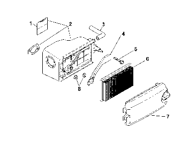 Air intake/filtration Diagram and Parts List for XT149-0311-ED  Kohler Engine