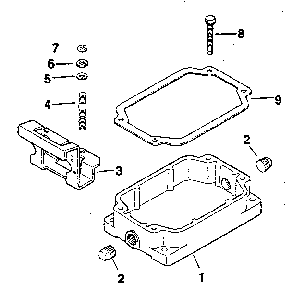 Group 21 oil pan Diagram and Parts List for MV8-301500  Kohler Engine
