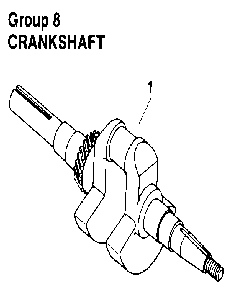 Crankshaft Diagram and Parts List for M8ST-301609  Kohler Engine