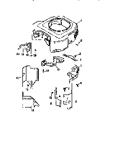 Blower housing and baffles Diagram and Parts List for CV20S-65538  Kohler Engine