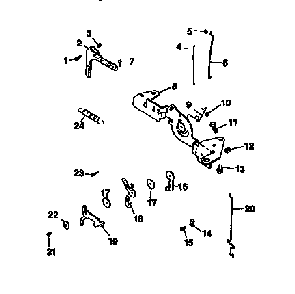 Engine controls Diagram and Parts List for CV18S-61555  Kohler Engine