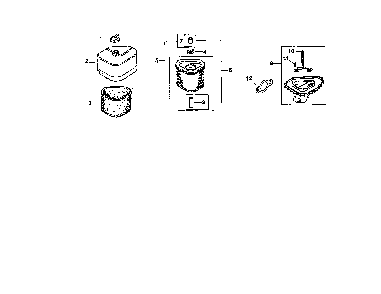 Air intake Diagram and Parts List for CV165S-43527  Kohler Engine