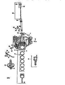 Crankcase Diagram and Parts List for CV22S-67527  Kohler Engine