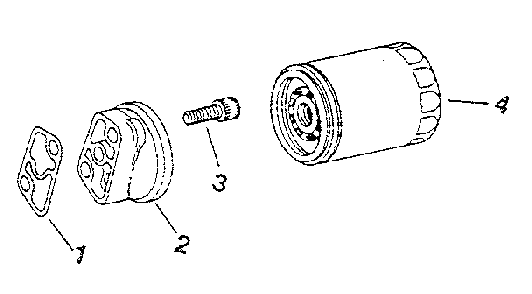 Oil filter Diagram and Parts List for MV18S-24665  Kohler Engine