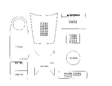 Decals Diagram and Parts List for XT173-3225-EA  Kohler Engine