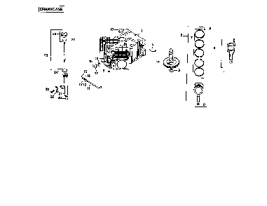 Crankcase Diagram and Parts List for CV20S-65544  Kohler Engine