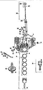 Crankcase Diagram and Parts List for CV22S-PS67515  Kohler Engine