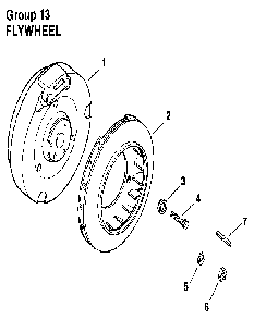 Flywheel assembly Diagram and Parts List for M8ST-301609  Kohler Engine