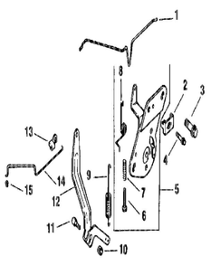 Engine Controls Diagram and Parts List for CV14S-1445  Kohler Engine
