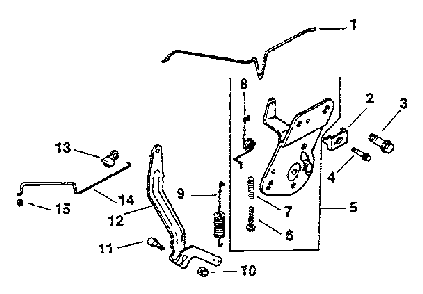 Engine controls Diagram and Parts List for CV125S-1438  Kohler Engine