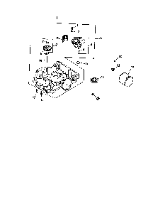 Oil pan/lubrication Diagram and Parts List for CV20S-65561  Kohler Engine