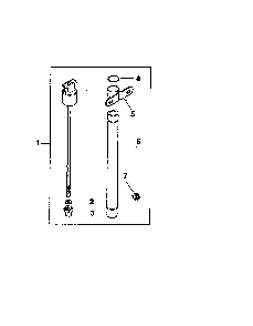 Dipstick Diagram and Parts List for MV18-PS58560  Kohler Engine