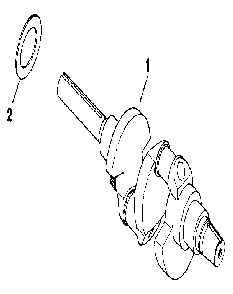 Crankshaft Diagram and Parts List for M20QS-49622  Kohler Engine