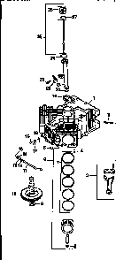 Part Location Diagram of A0001619229 Generac AL05 DUCT FRONT LH