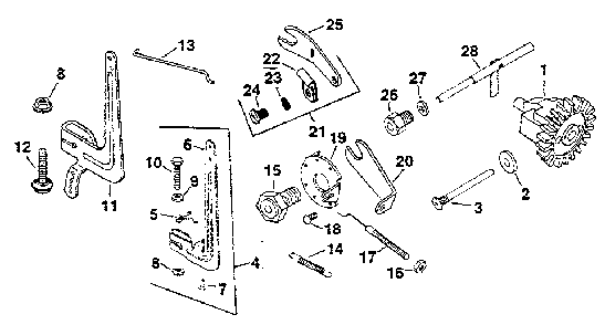 Group 17 governor Diagram and Parts List for MV8-301500  Kohler Engine