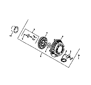 Rewinder starter Diagram and Parts List for CH13T-22521  Kohler Engine