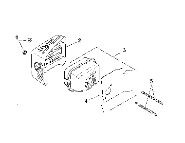 Exhaust Diagram and Parts List for XT149-0311-ED  Kohler Engine