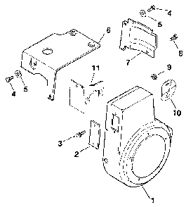 Baffles & shroud - group 2 Diagram and Parts List for M8ST-301548  Kohler Engine