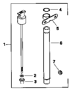 Dipstick Diagram and Parts List for MV18S-58556  Kohler Engine