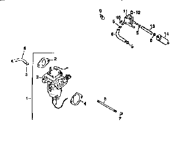 Fuel system Diagram and Parts List for CV20S-65534  Kohler Engine